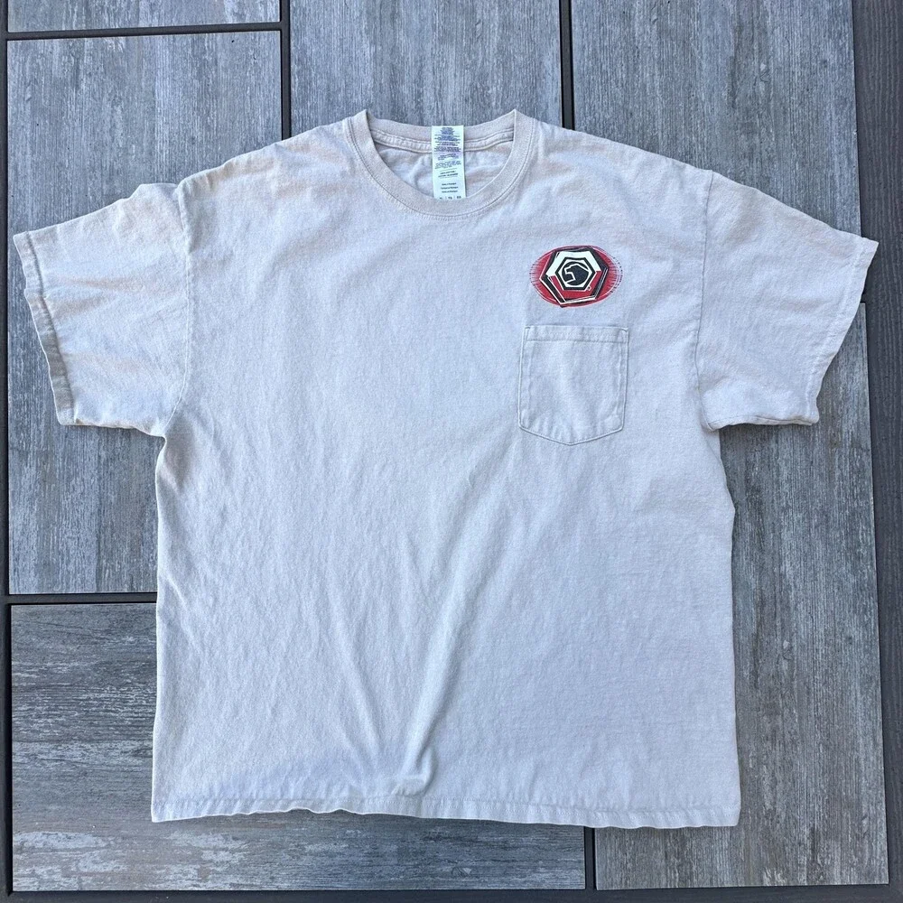 Matco Tools Shirt Mens XL Beige Pocket Graphic Logo Gildan Ultra Cotton Tee